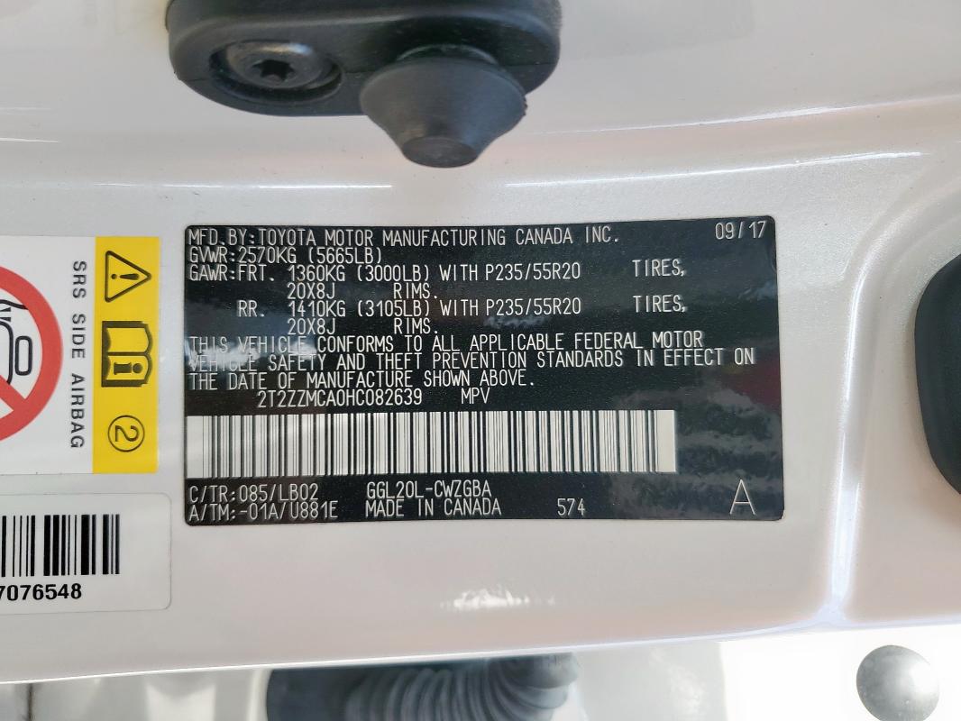 2017 LEXUS RX 350 BAS - 2T2ZZMCA0HC082639