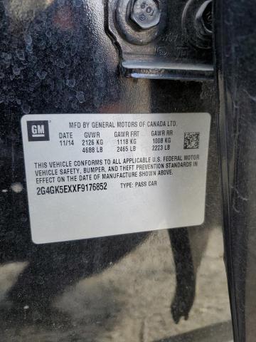2015 BUICK REGAL 2G4GK5EXXF9176852
