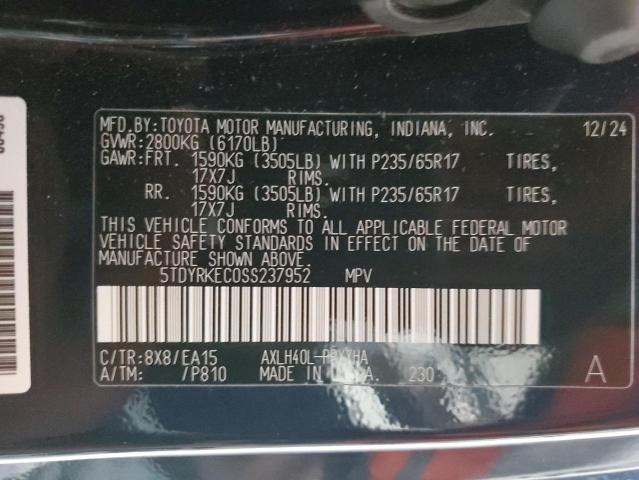 2025 TOYOTA SIENNA XLE 5TDYRKEC0SS237952