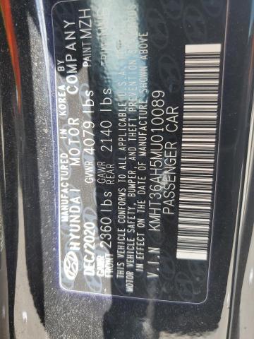 2021 HYUNDAI VELOSTER N KMHT36AH5MU010089