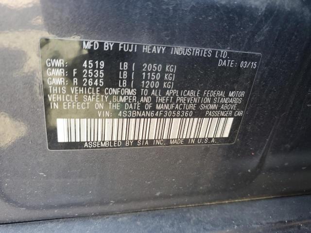 2015 SUBARU LEGACY 2.5 - 4S3BNAN64F3058360