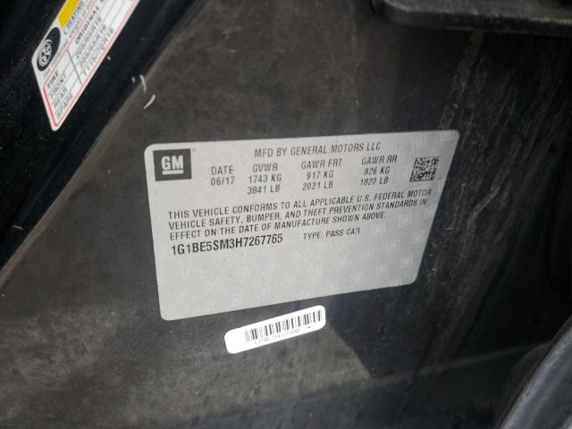2017 CHEVROLET CRUZE LT 1G1BE5SM3H7267765
