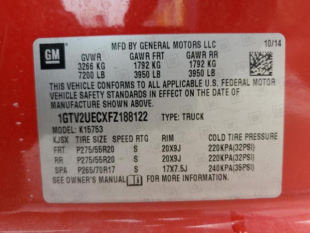 2015 GMC SIERRA K15 - 1GTV2UECXFZ188122