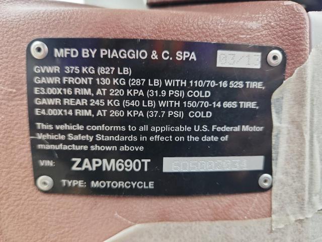 2013 PIAGGIO BV 350 ZAPM690T6D5002034