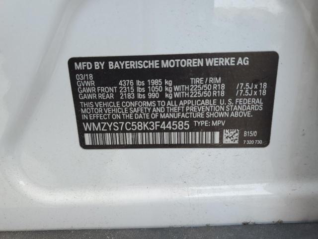 2019 MINI COOPER COU WMZYS7C58K3F44585