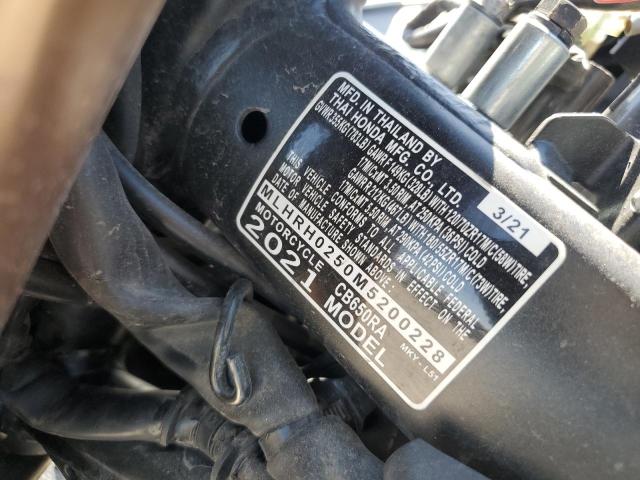 2021 HONDA CB650 RA MLHRH0250M5200228