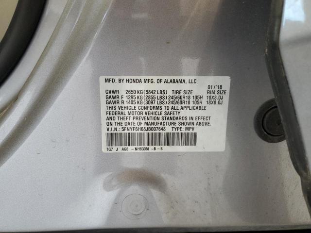 2018 HONDA PILOT EXL - 5FNYF6H68JB007648