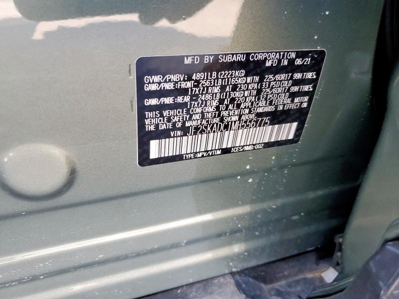 2021 SUBARU FORESTER JF2SKADC1MH556775