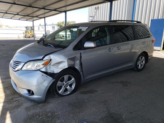 TOYOTA SIENNA LE 2015 silver  gas 5TDKK3DC6FS647890 photo #1
