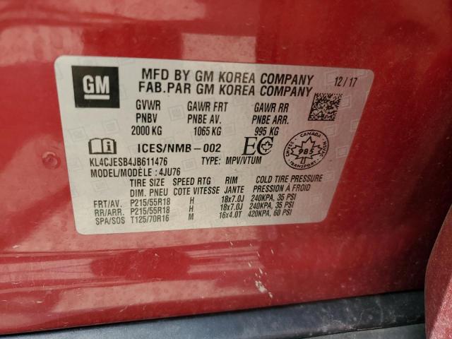 2018 BUICK ENCORE PRE - KL4CJESB4JB611476