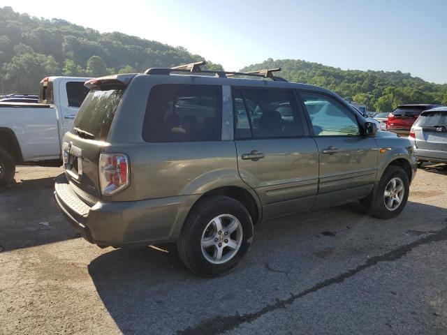 HONDA PILOT EX 2007 green  Gasoline 5FNYF18407B019450 photo #4