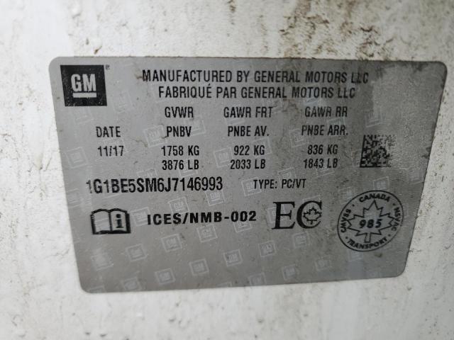 2018 CHEVROLET CRUZE LT 1G1BE5SM6J7146993