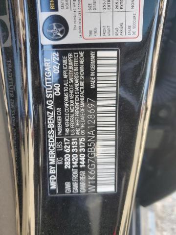 2022 MERCEDES-BENZ S 580 4MAT W1K6G7GB5NA128697