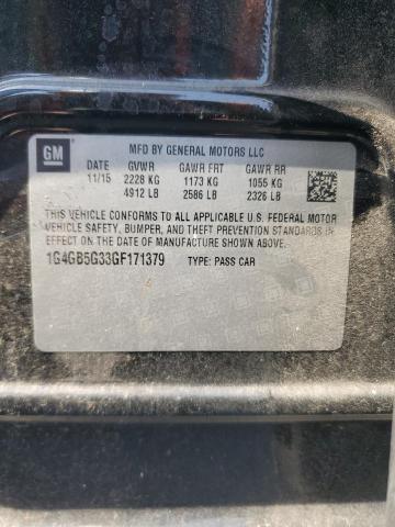 2016 BUICK LACROSSE - 1G4GB5G33GF171379