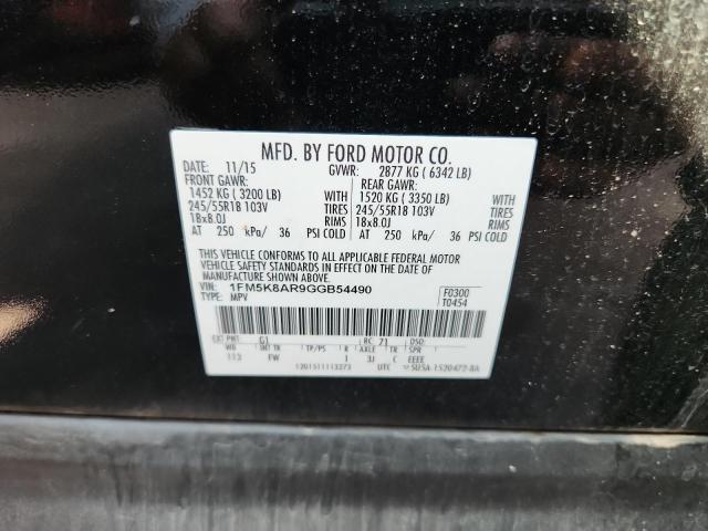 2016 FORD EXPLORER P 1FM5K8AR9GGB54490