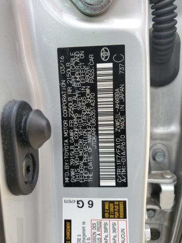 2016 TOYOTA PRIUS - JTDKARFU8G3514370