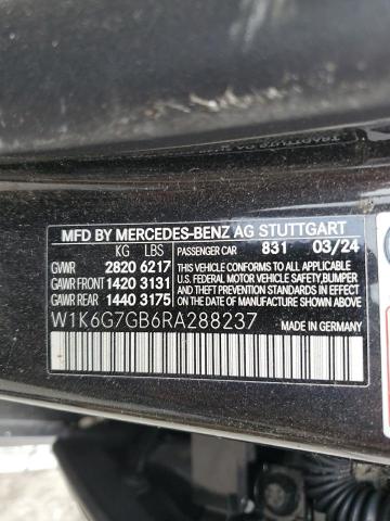 2024 MERCEDES-BENZ S 580 4MAT W1K6G7GB6RA288237