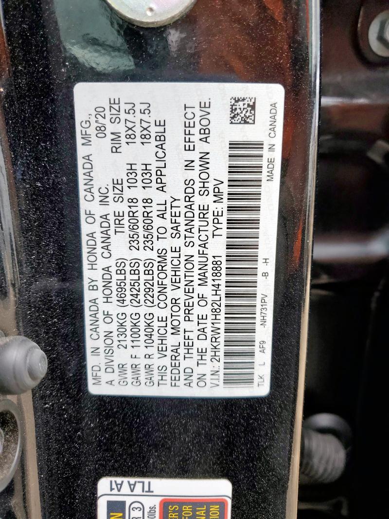 2020 HONDA CR-V EXL 2HKRW1H82LH418881