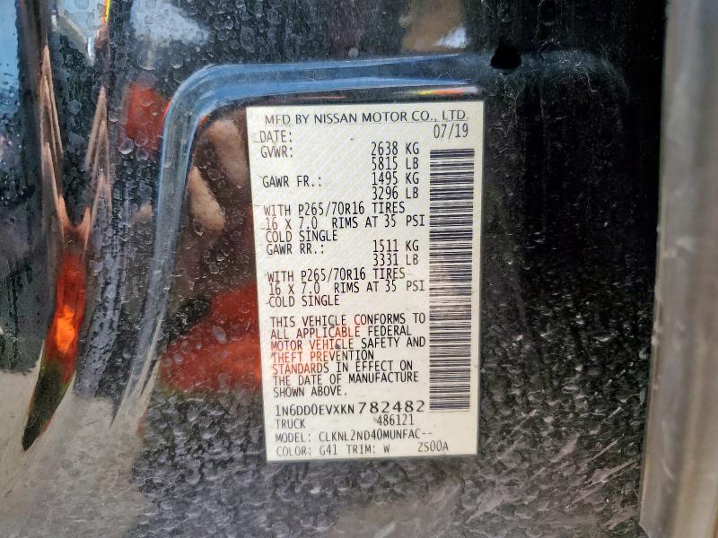 2019 NISSAN FRONTIER S - 1N6DD0EVXKN782482