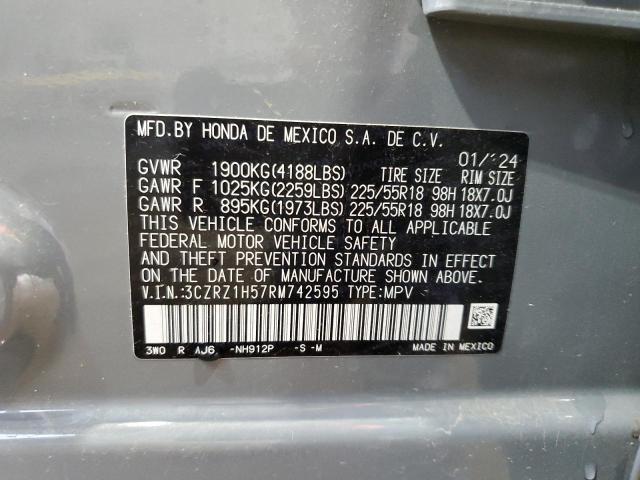 2024 HONDA HR-V SPORT 3CZRZ1H57RM742595