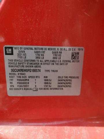 2015 CHEVROLET SILVERADO - 3GCUKREH6FG166574