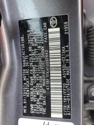 2015 TOYOTA CAMRY LE - 4T1BF1FK4FU097643