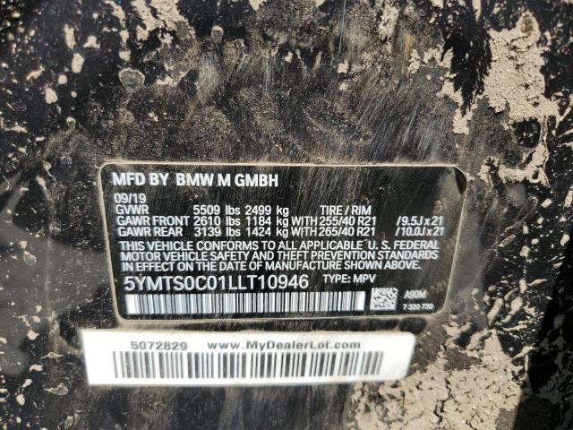 2020 BMW X3 M COMPE 5YMTS0C01LLT10946