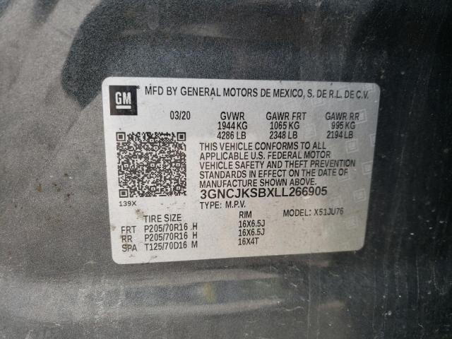 2020 CHEVROLET TRAX LS 3GNCJKSBXLL266905