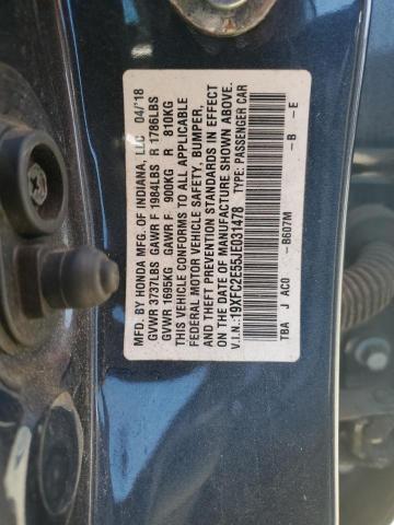 2018 HONDA CIVIC LX 19XFC2E55JE031478