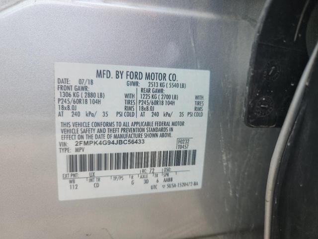 2018 FORD EDGE SE 2FMPK4G94JBC56433