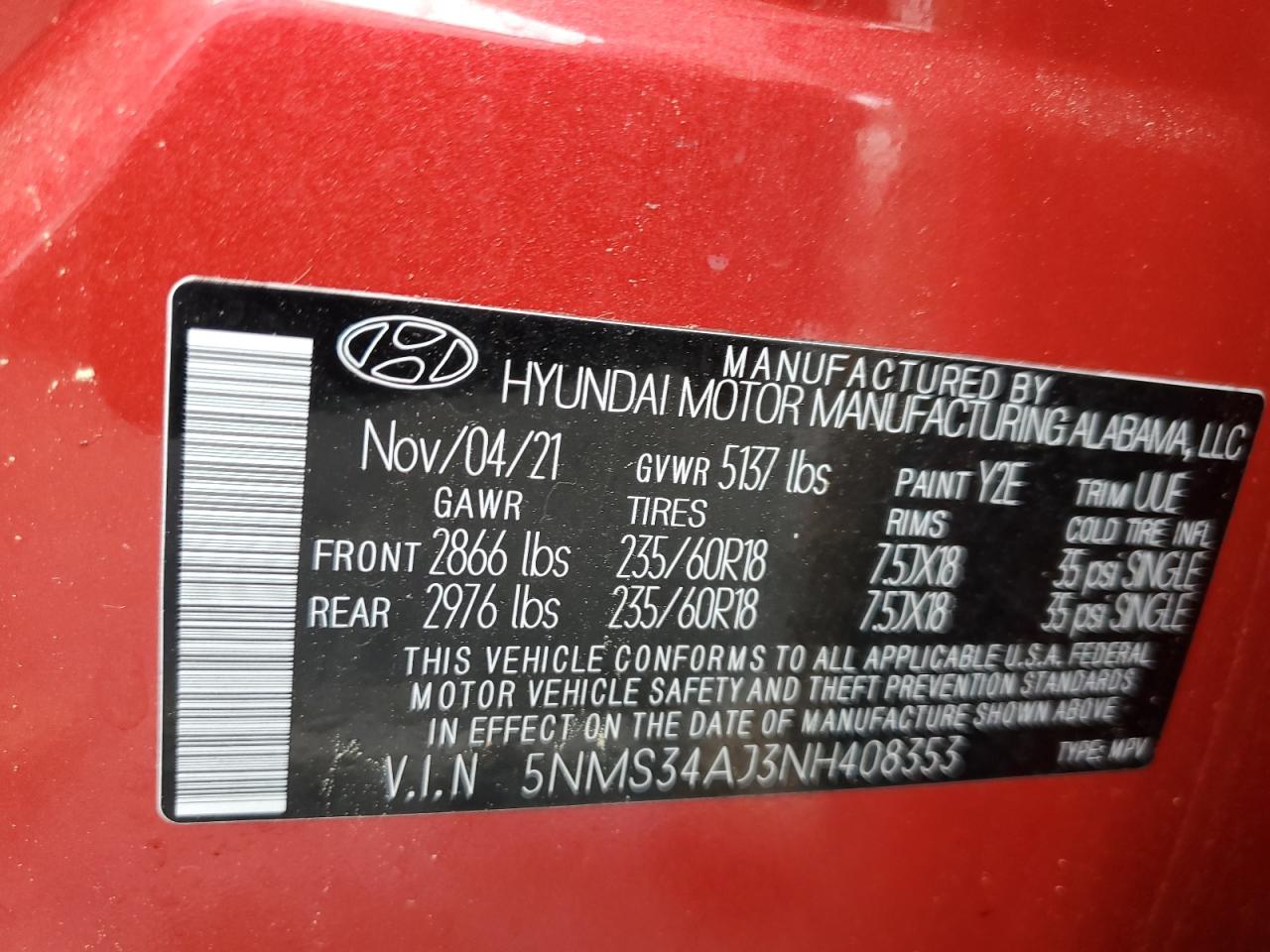 HYUNDAI SANTA FE SEL