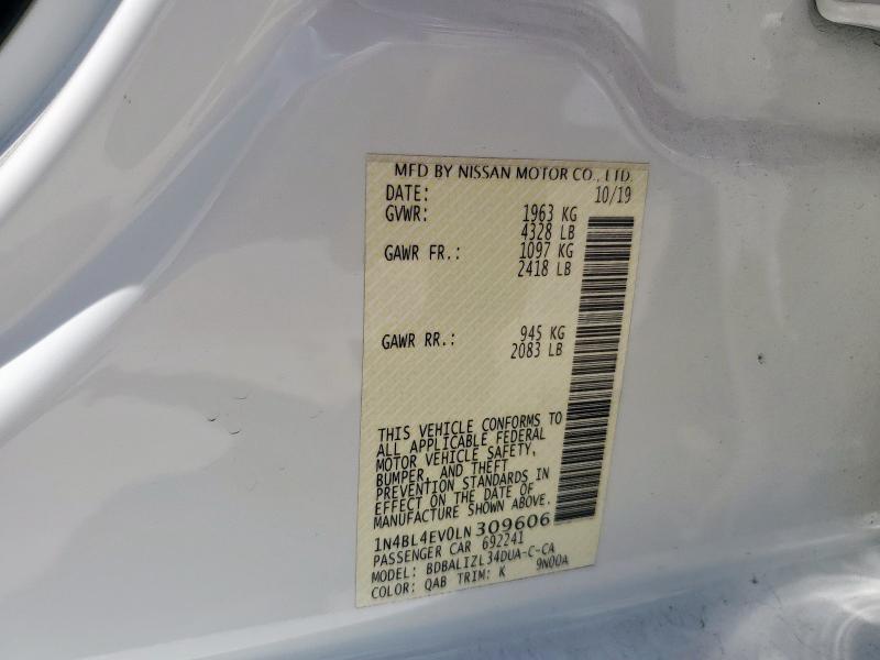 2020 NISSAN ALTIMA SL - 1N4BL4EV0LN309606