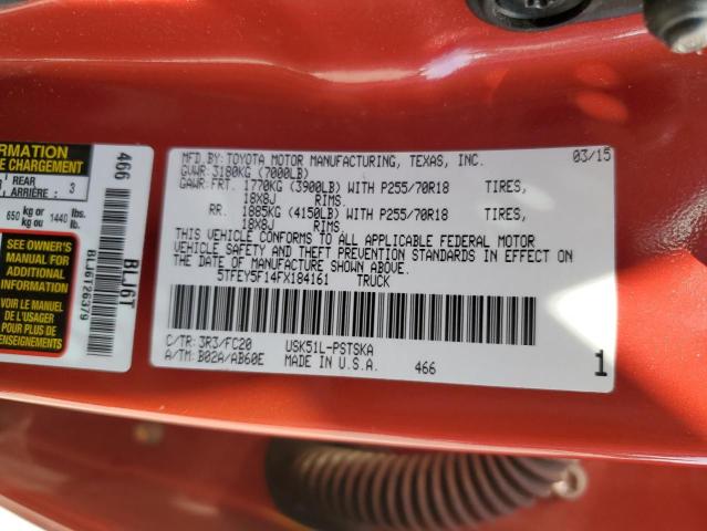 2015 TOYOTA TUNDRA CRE - 5TFEY5F14FX184161