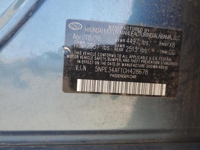 2016 HYUNDAI SONATA SPO 5NPE34AF1GH428678