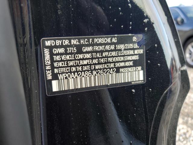 2018 PORSCHE CAYMAN WP0AA2A86JK262242