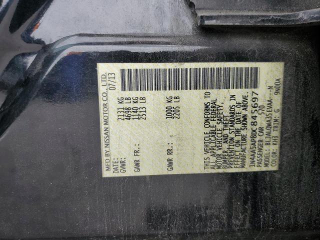 2013 NISSAN MAXIMA S - 1N4AA5AP8DC845697