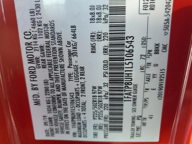 2020 FORD MUSTANG - 1FATP8UH1L5106543