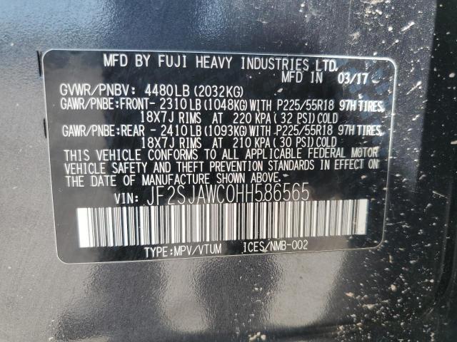 2017 SUBARU FORESTER 2 JF2SJAWC0HH586565