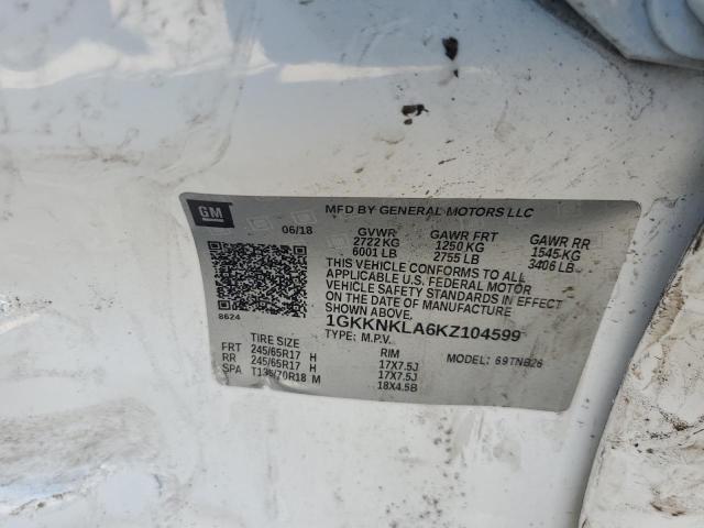 2019 GMC ACADIA SLE 1GKKNKLA6KZ104599