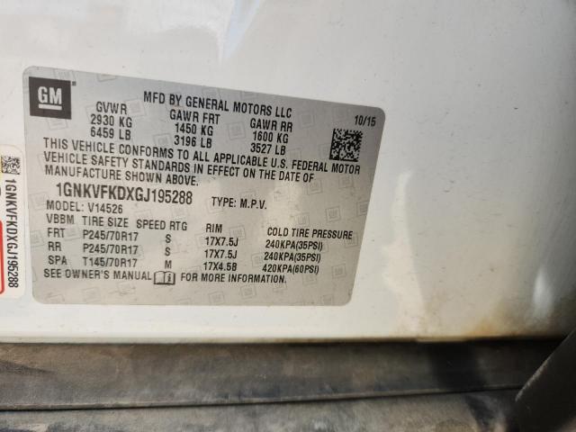 2016 CHEVROLET TRAVERSE L - 1GNKVFKDXGJ195288