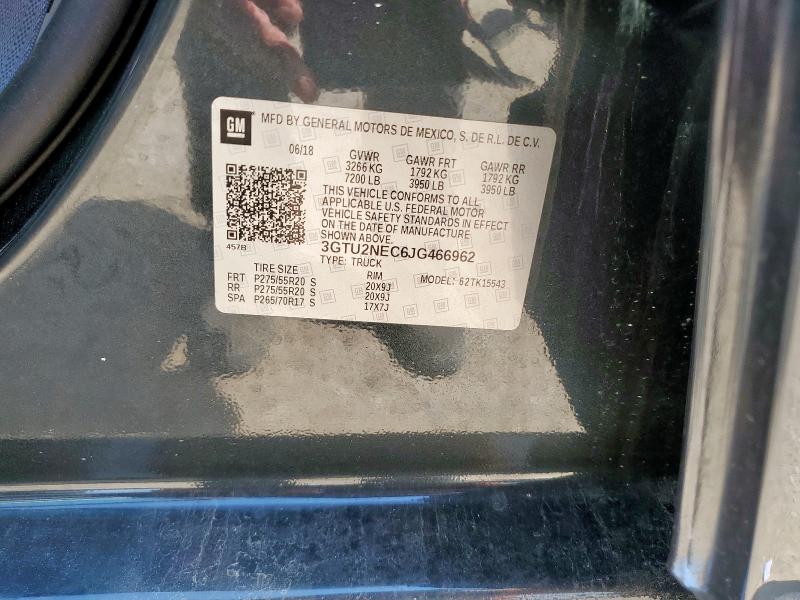 2018 GMC SIERRA K15 3GTU2NEC6JG466962