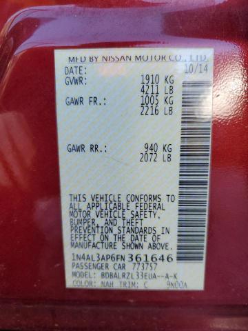 2015 NISSAN ALTIMA 2.5 - 1N4AL3AP6FN361646