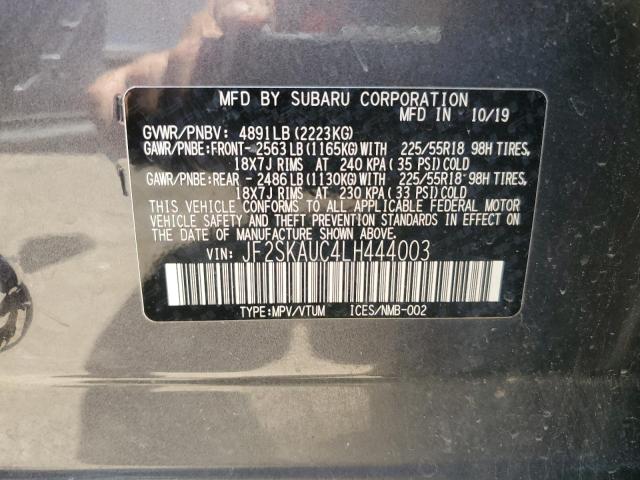 2020 SUBARU FORESTER L JF2SKAUC4LH444003
