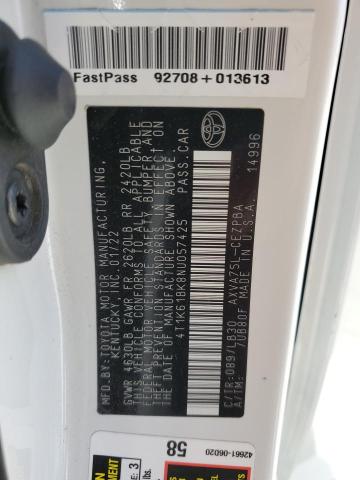 2022 TOYOTA CAMRY XSE 4T1K61BK8NU057425