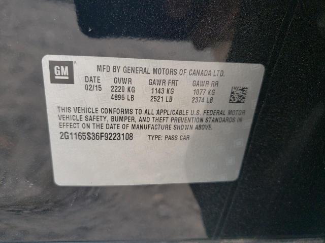 2015 CHEVROLET IMPALA LTZ 2G1165S36F9223108