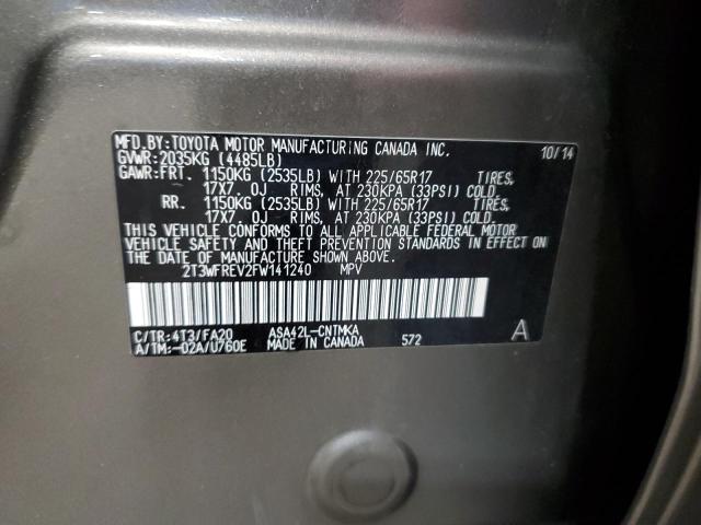 2015 TOYOTA RAV4 XLE - 2T3WFREV2FW141240