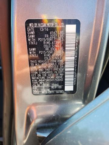 2017 NISSAN JUKE S JN8AF5MV5HT753642