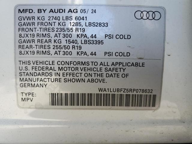 2024 AUDI Q4 E-TRON WA1LUBFZ5RP078632