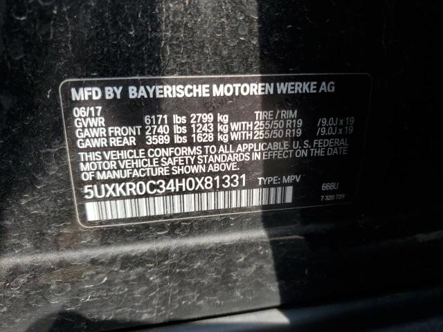 2017 BMW X5 XDRIVE3 - 5UXKR0C34H0X81331