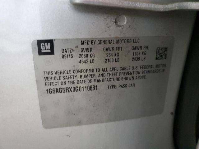 2016 CADILLAC ATS 1G6AG5RX0G0110881